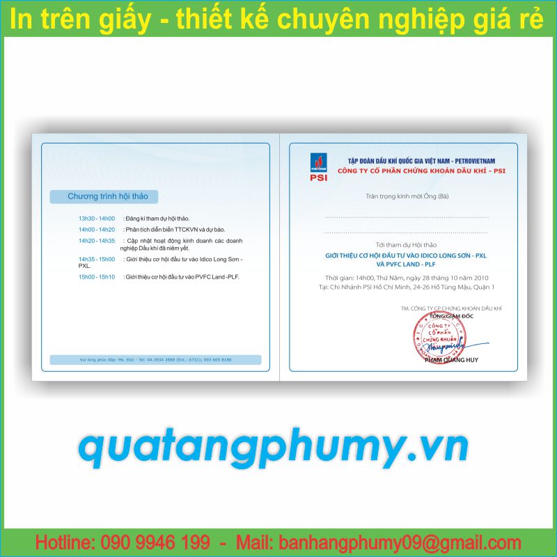 Mẫu in thiệp mời TM3