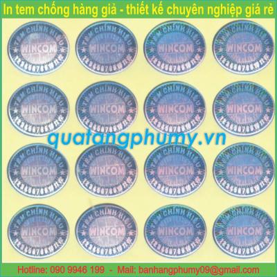 Mẫu tem chống giả 7 màu 7M16