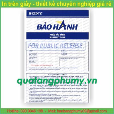 Mẫu in Phiếu bảo hành BH4