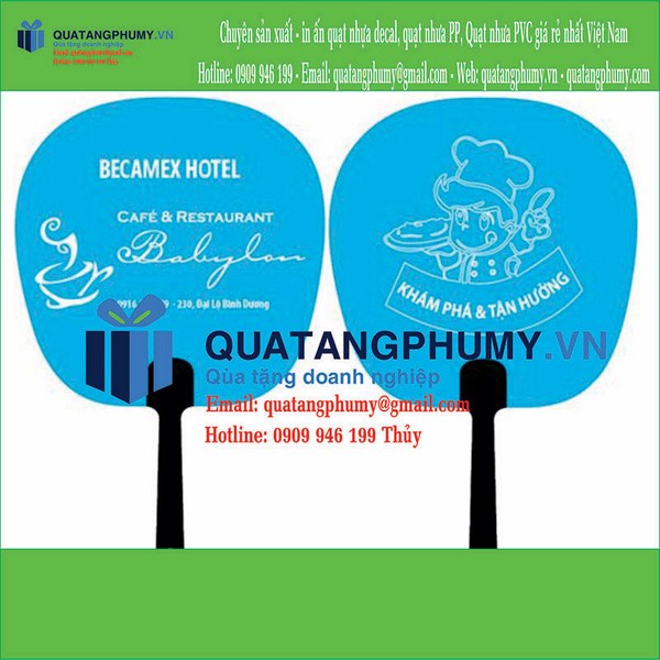 Quạt nhựa in decal