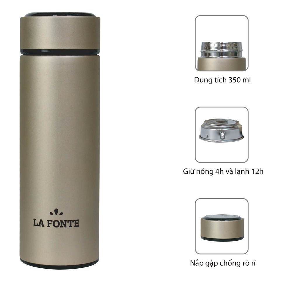 Bình Giữ Nhiệt La Fonte 350ml Màu Gold 180732