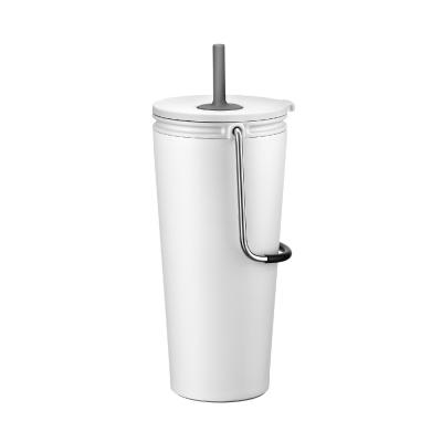 LHC4268WHT – Bình giữ nhiệt có ống hút LocknLock Bucket Tumbler with Straw – Màu trắng