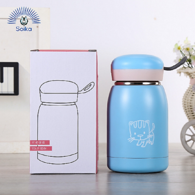 Bình giữ nhiệt cute cho bé soika st01300 300ml cách nhiệt chân không hình con mèo